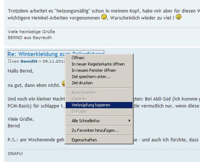 Link zu einem Beitrag kopieren
