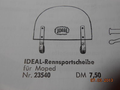 Die Clipperscheibe im gleiche Katalog kostete 69,50 DM