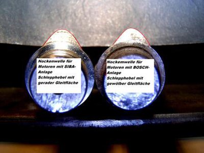 Nockenwelle SIBA-BOSCH.JPG (33.66 KiB) 8850 mal betrachtet Links bis 103 A-0, Rechts 103 A-1/A-2