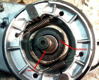 Bremse hinten mit Dichtring