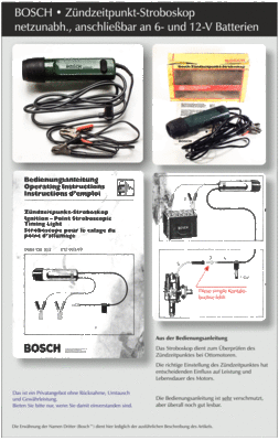 Bosch Stroboskop Zündzeitpunktlampe