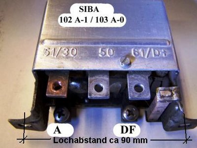 Anschlüsse für A und DF ungünstig <br />auf der Rückseite