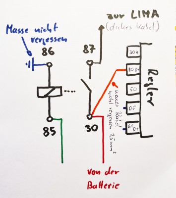Beschaltung mit KFZ-Relais