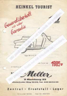 Werbeprospekt der Firma Meller