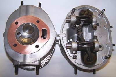 Zylinderkopf glasperlgestrahlt, plangefräst,<br />Kopfdichtung Kupfer 0,4mm weichgeglüht